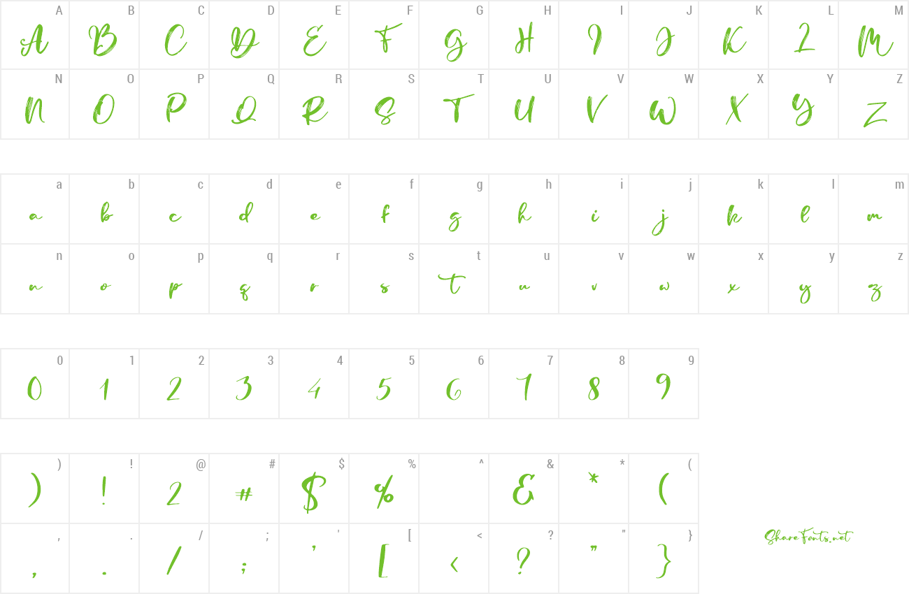 Font Manstro Brush Style preview